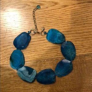 Blue agate necklace